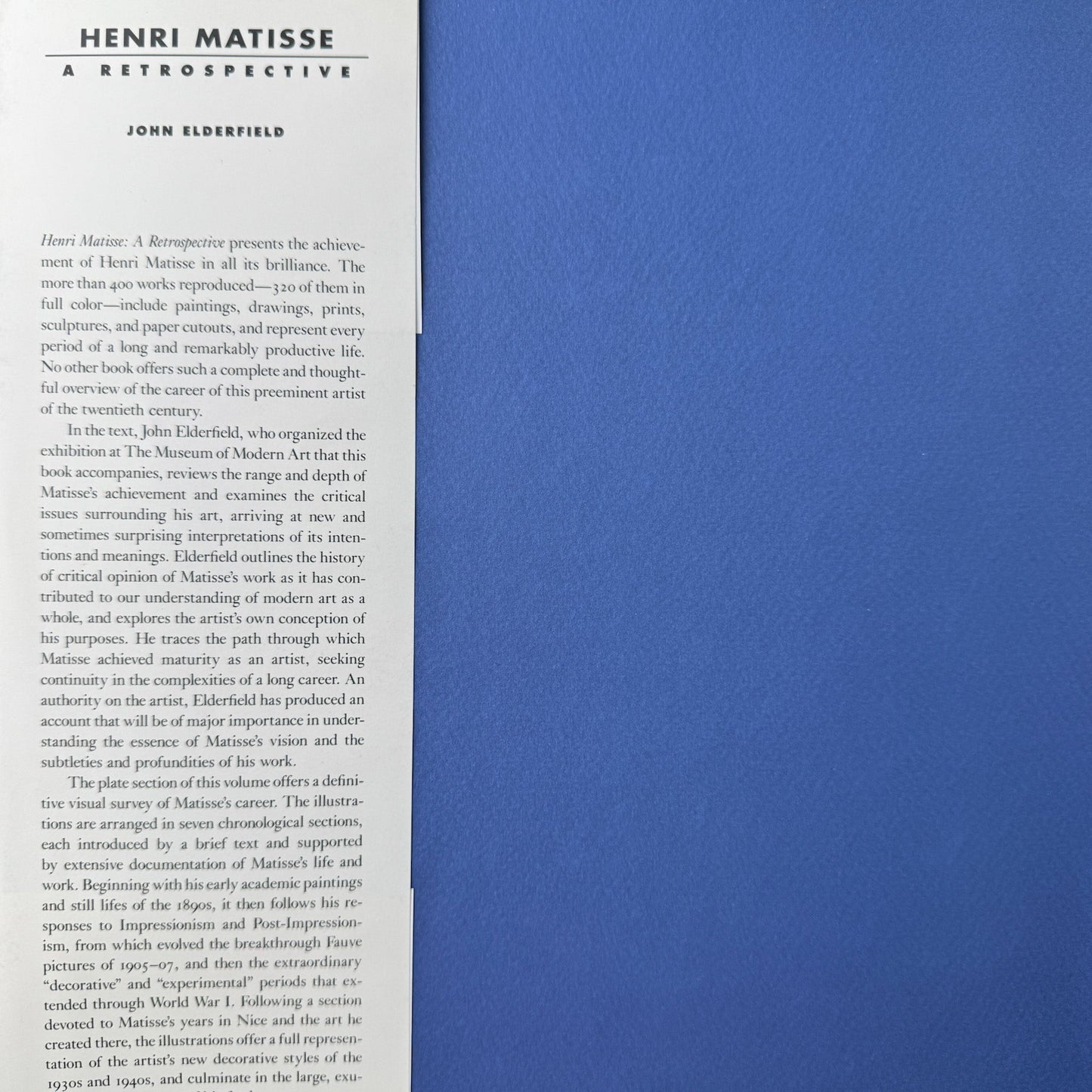 Henri Matisse: A Retrospective, MOMA, 1992 - Pretty Old Books