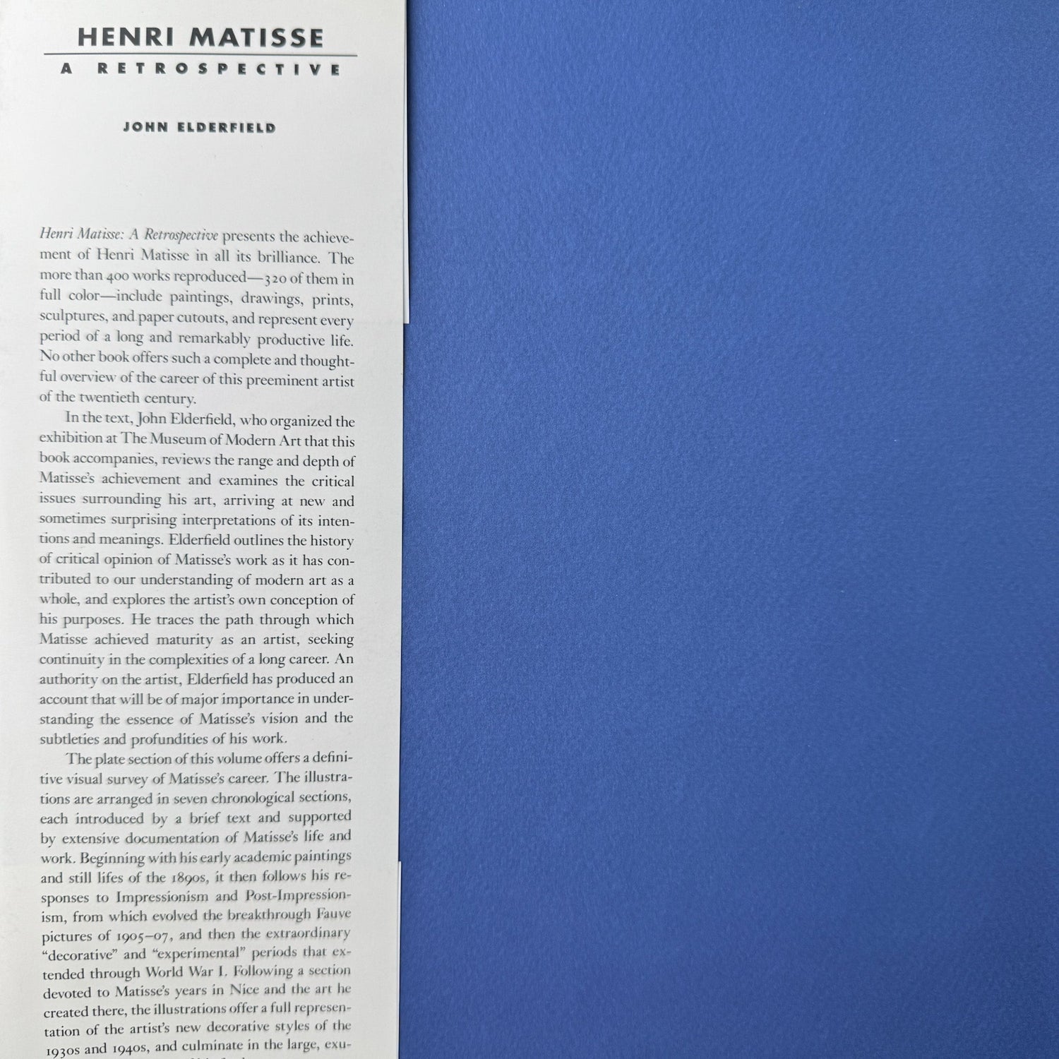 Henri Matisse: A Retrospective, MOMA, 1992 - Pretty Old Books