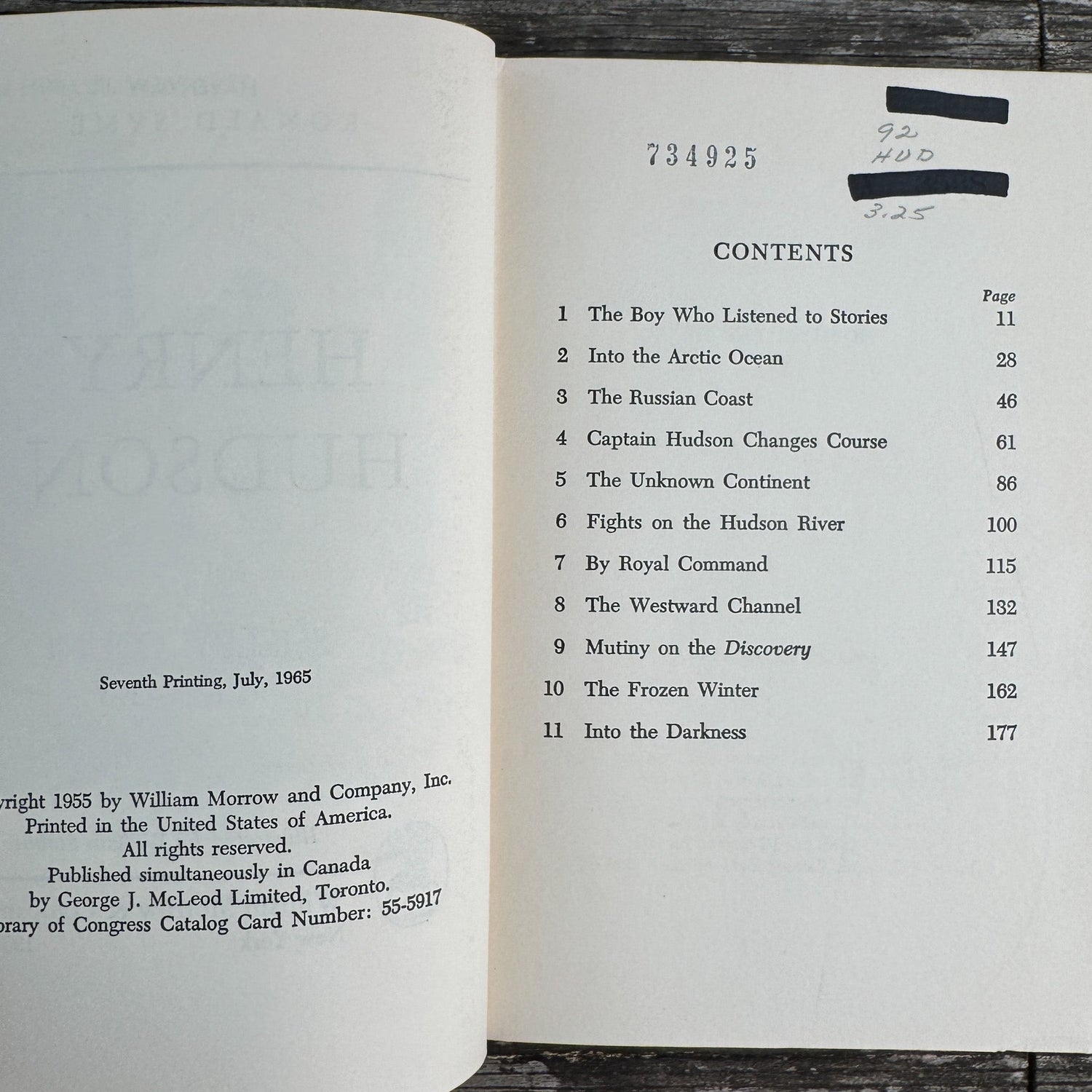 Henry Hudson, Ronald Syme, Juvenile Biography 1965 Hardcover - Pretty Old Books