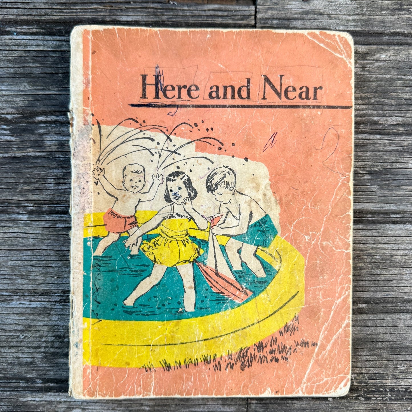 Here and Near, 1957 Paperback School Primer - Pretty Old Books