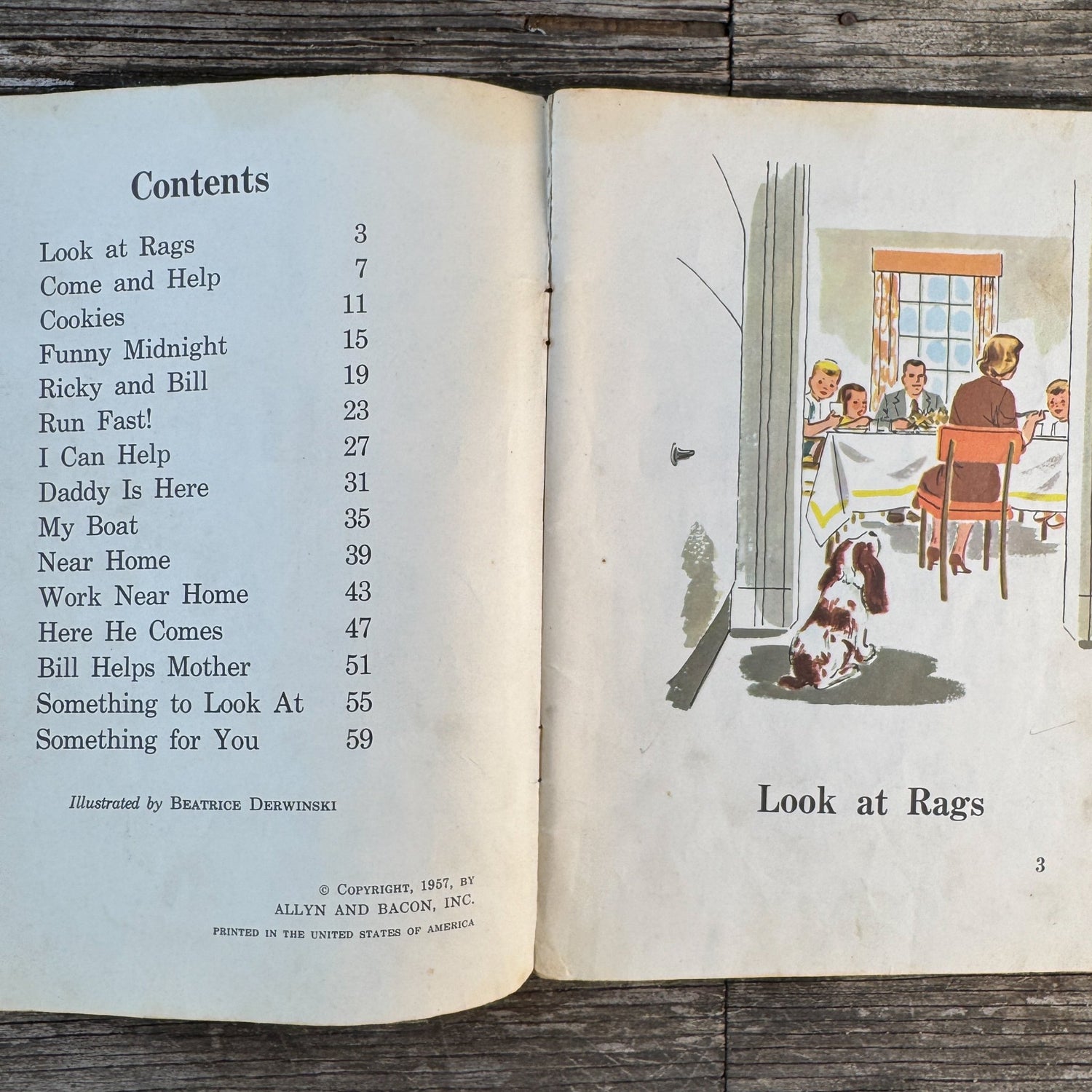 Here and Near, 1957 Paperback School Primer - Pretty Old Books