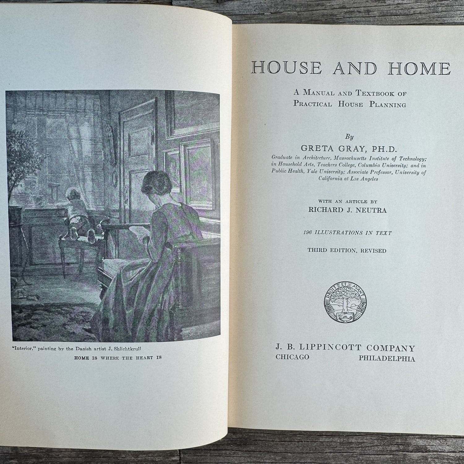 House and Home, Greta Gray, 1935 Third Edition, Home Economics Textbook - Pretty Old Books