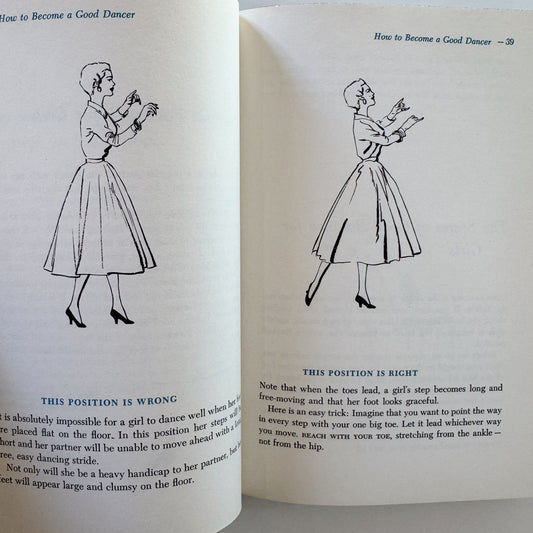 How to Become a Good Dancer, and Dance Secrets, Arthur Murray and Kathryn Murray, 1959 Hardcover - Pretty Old Books
