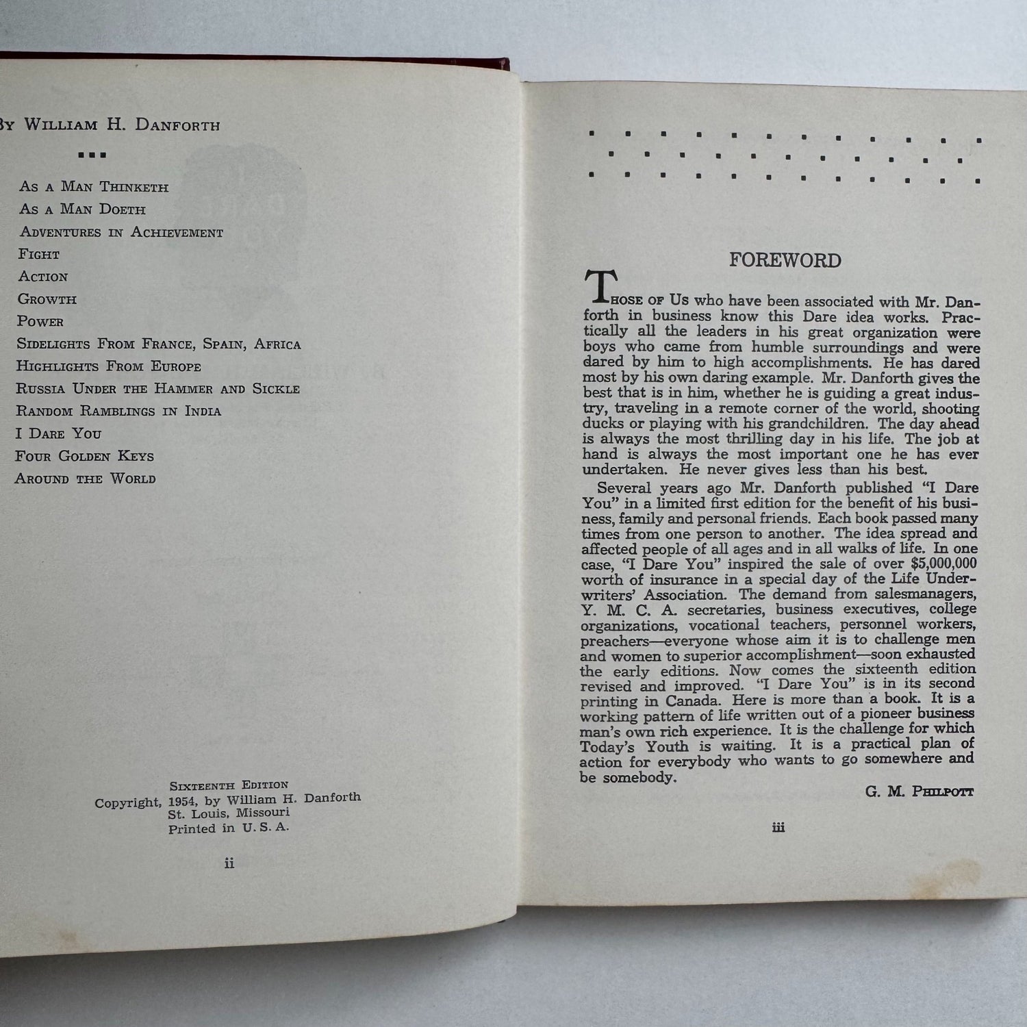 I Dare You!, William H. Danforth, Self Help Hardcover - Pretty Old Books