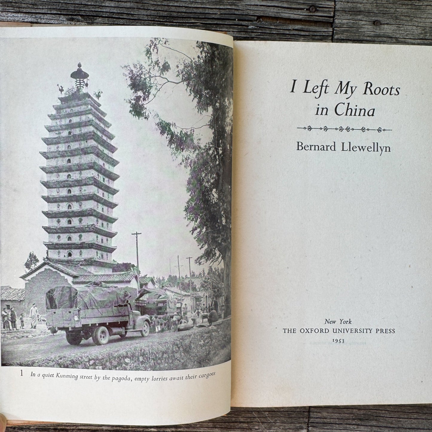 I Left My Roots in China, Bernard Llewellyn, 1953, Oxford University Press - Pretty Old Books