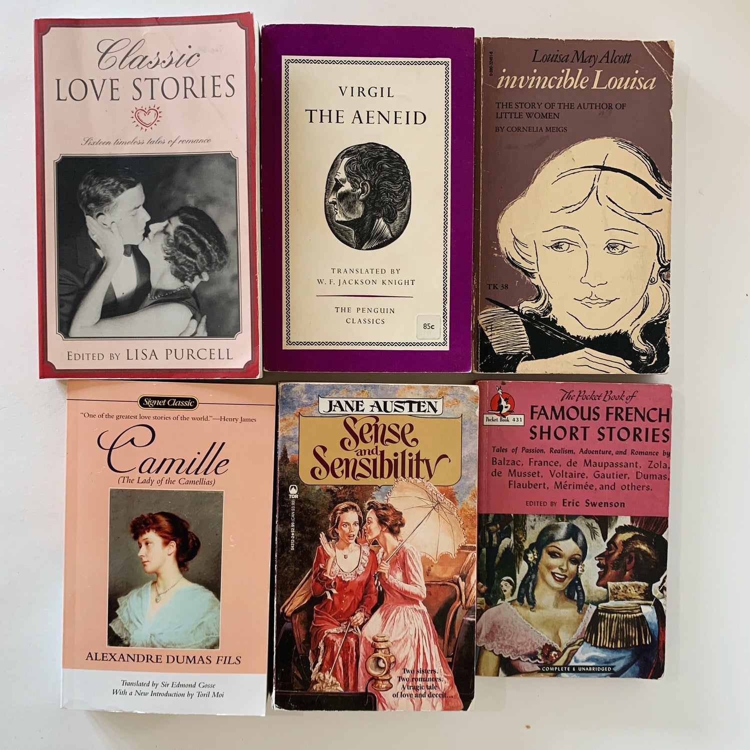 Pink and Purple Paperback Vintage Classic Book Bundle,Shabby Chic Pink Shelf Decor, Farmhouse Bookshelf Decor
