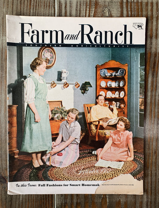 Farm and Ranch Magazine: Southern Agriculturalist, September 1952, Mid-Century Advertising