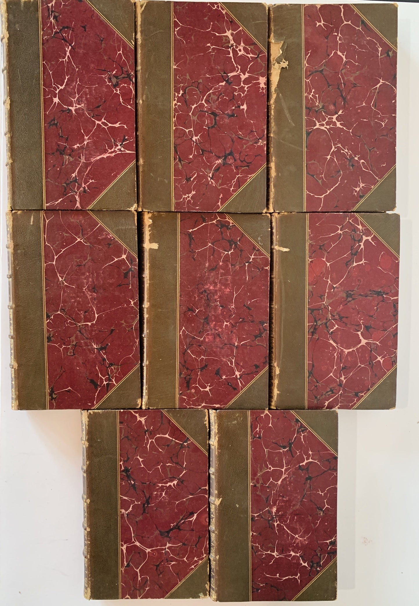 Agnes Strickland Books, Lives of the Queens of England, Scotland, Last Four Princesses of the Royal House of Stuart, Leather 1800s