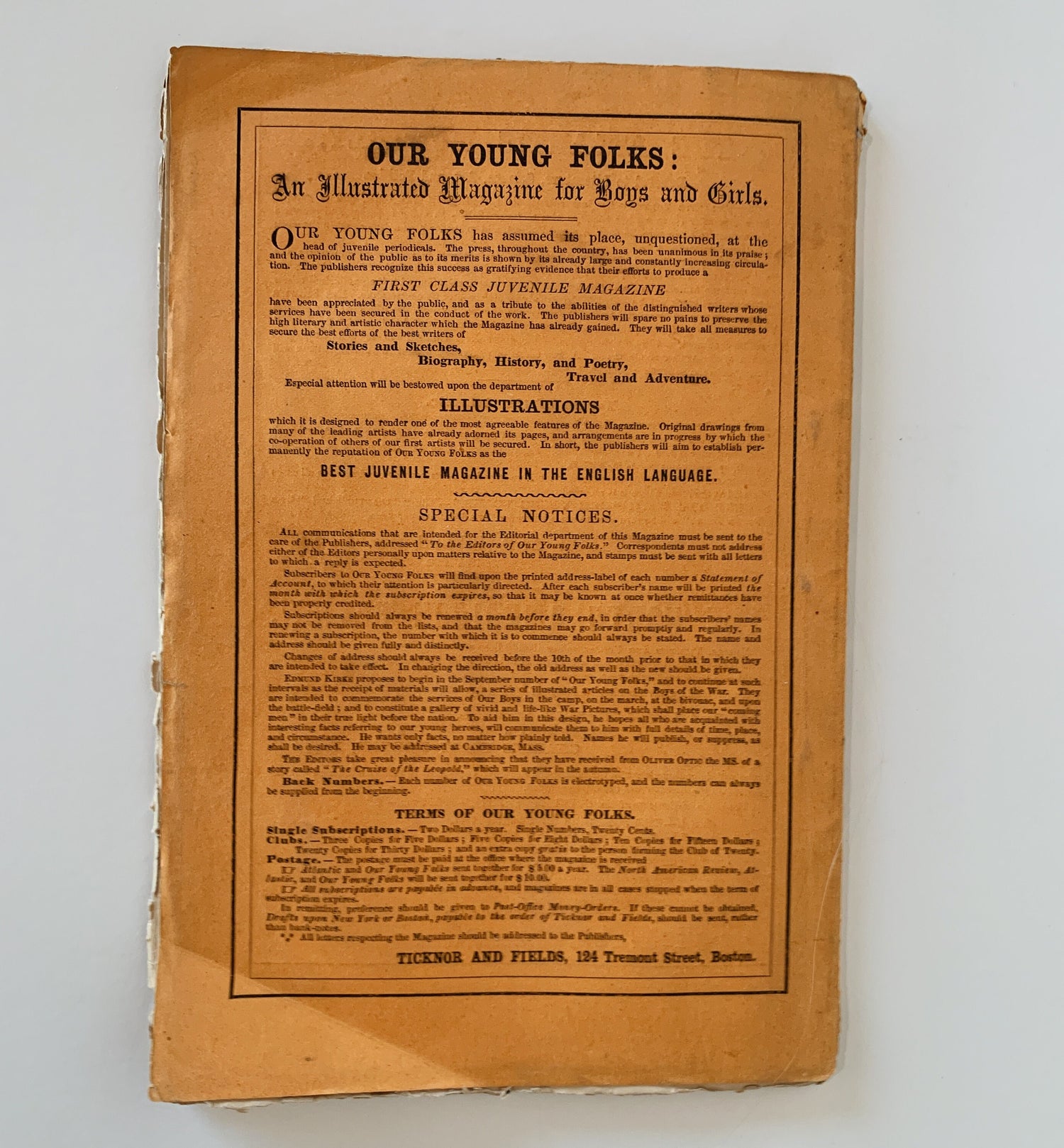 Our Young Folks: An Illustrated Magazine For Boys and Girls, 1865