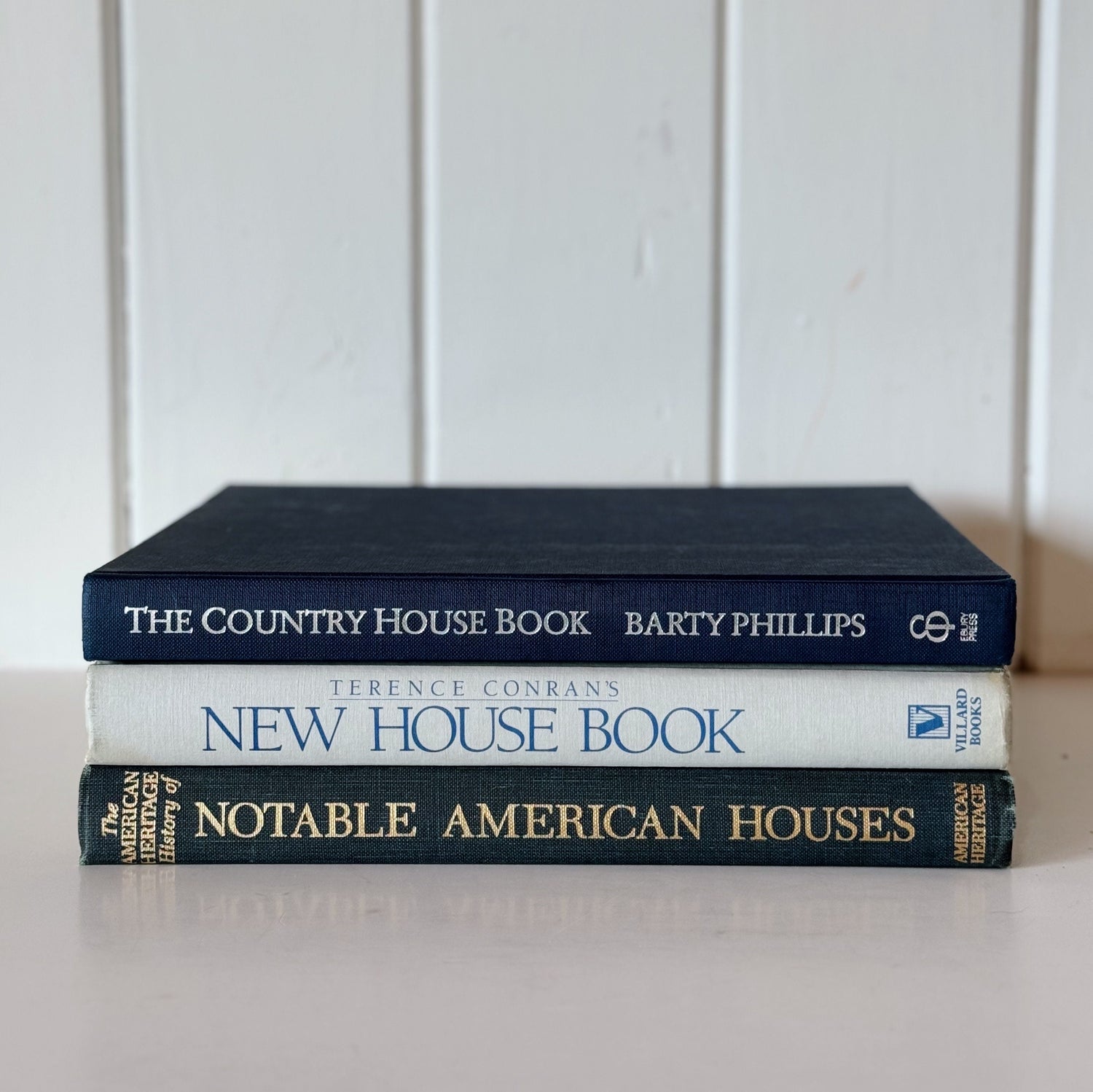 Vintage Blue House Design-Themed Coffee Table Books For Decor, Homes and Houses