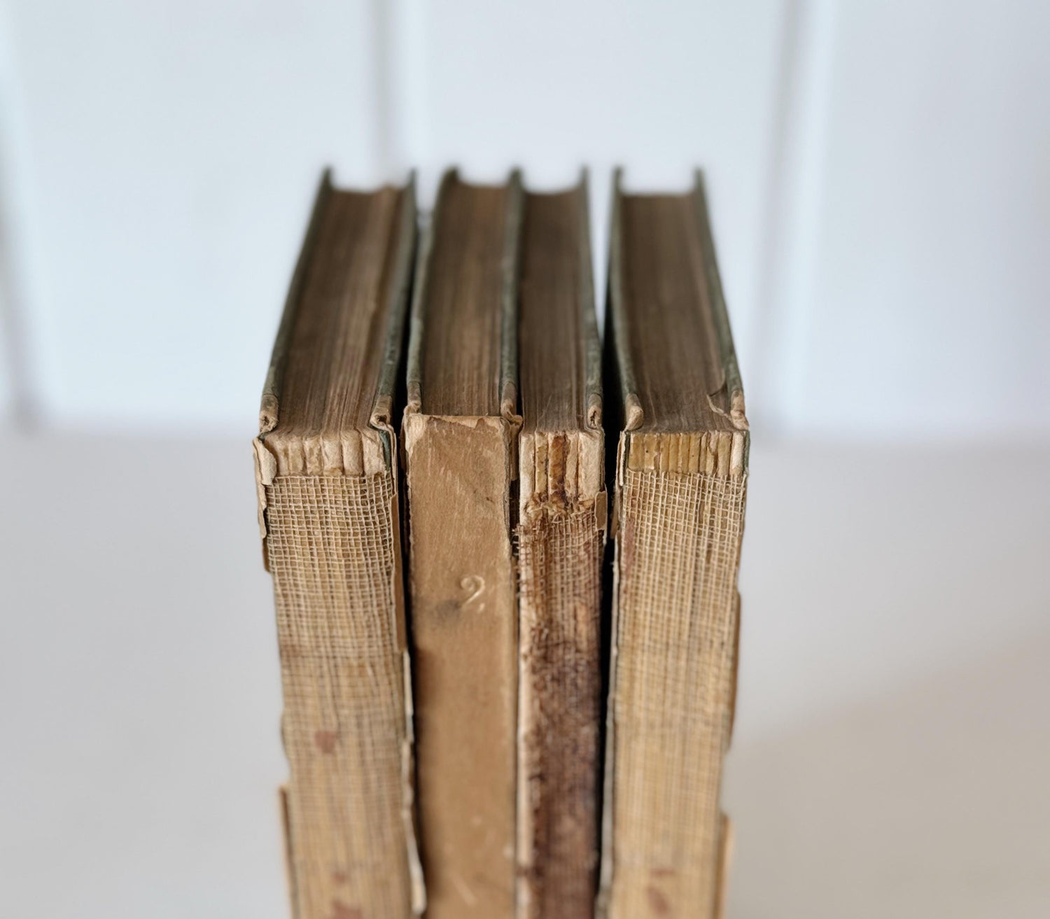 Antique Small Shabby Psychology Books For Shelf Styling, Distressed Applied Psychology Set, 1920