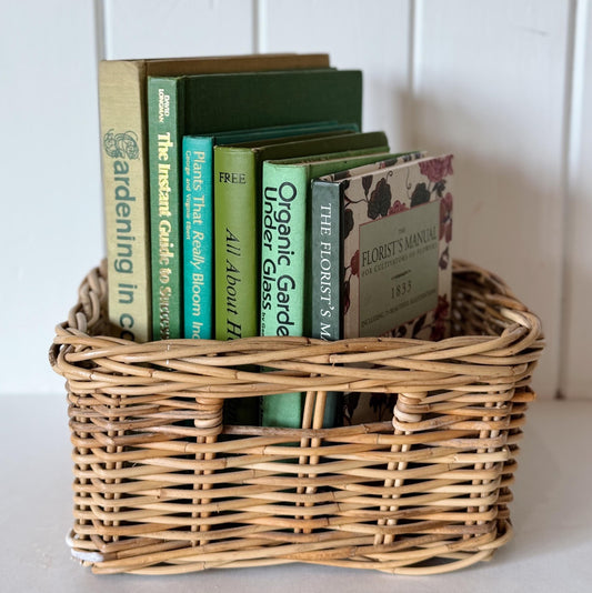 Vintage Green Garden and Houseplant Book Set, Large Book Set for Plant Lover