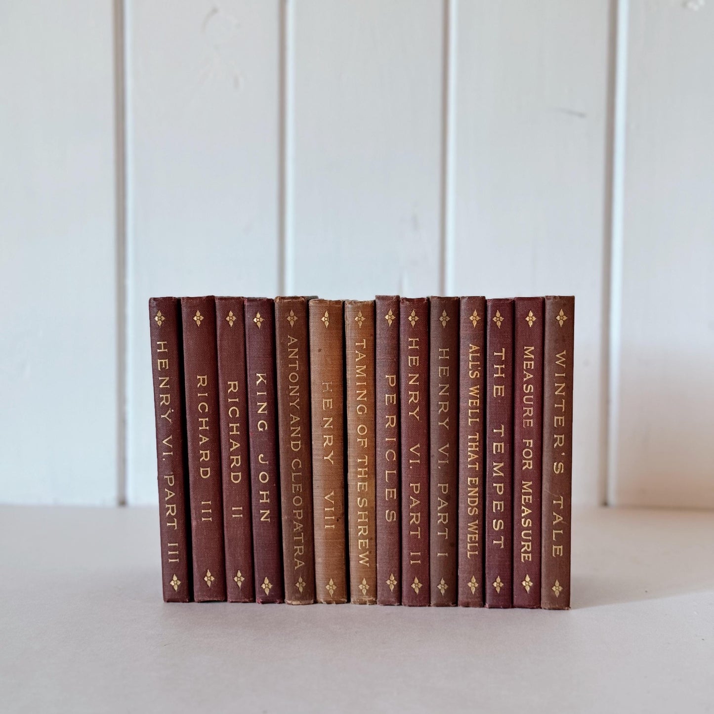 Antique Red Shakespeare Book Set, The Aldus Shakespeare Partial Set, 1909