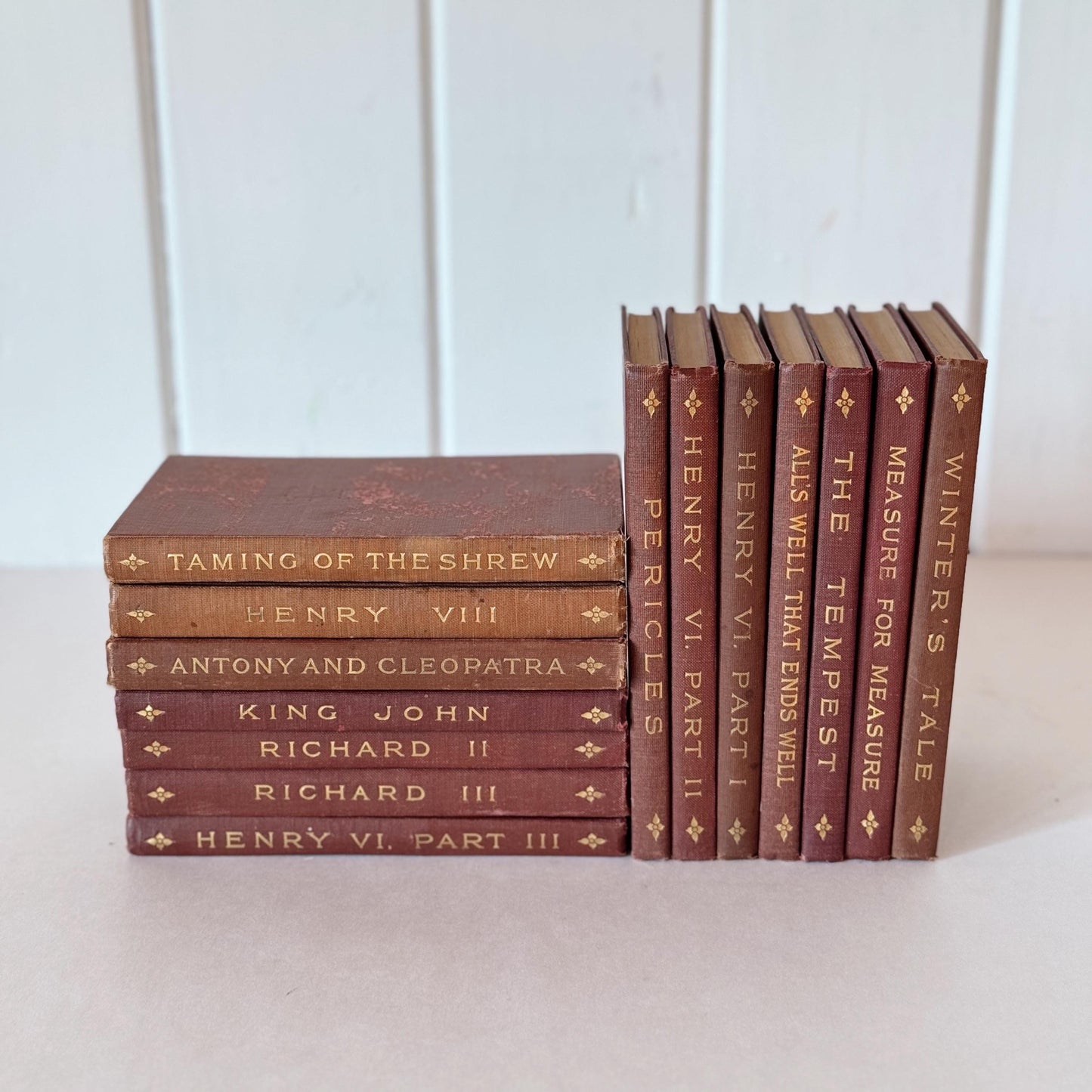 Antique Red Shakespeare Book Set, The Aldus Shakespeare Partial Set, 1909