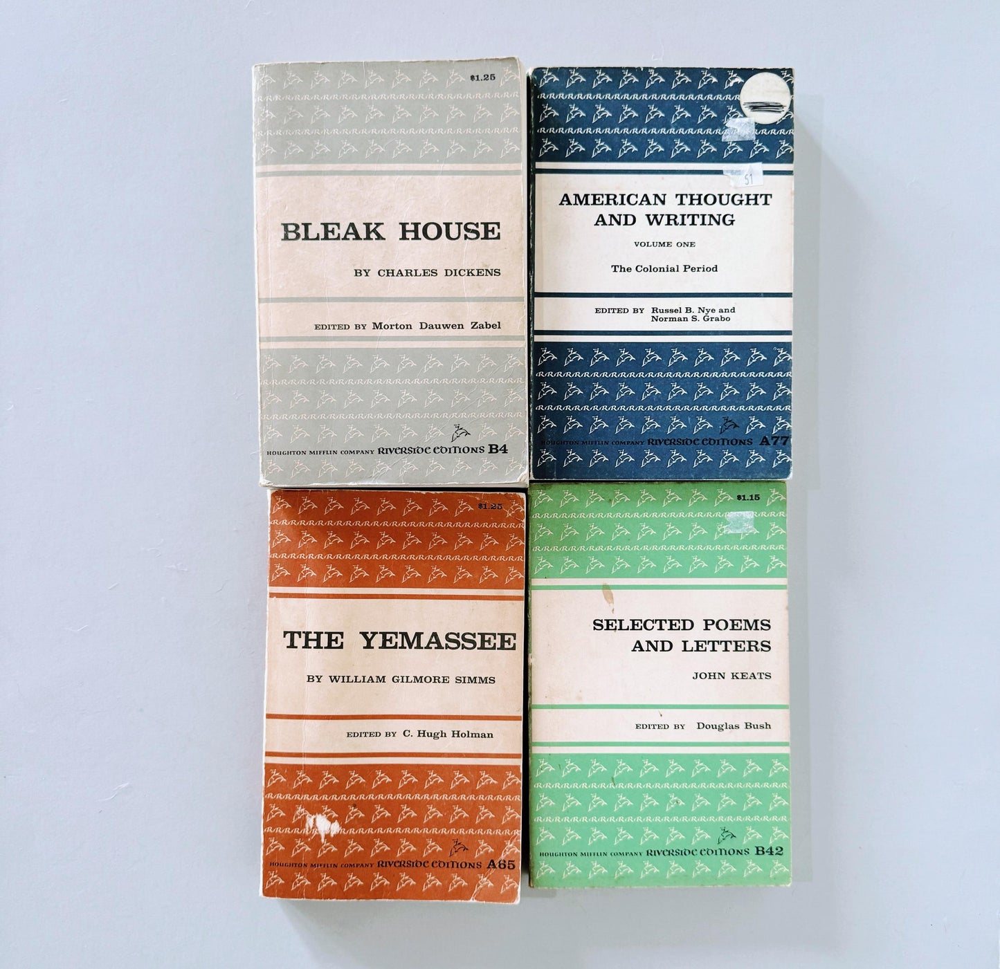 Vintage Paperback Classic Books, Riverside Edition Books, Mid Century Modern Book Set