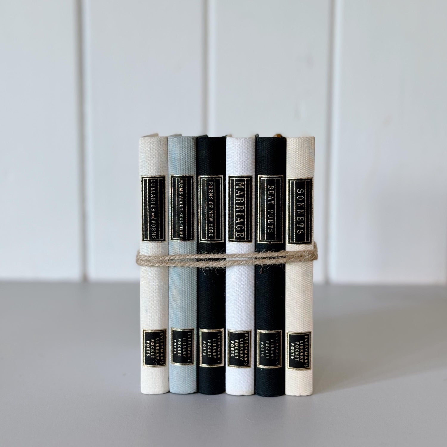 Mini Pocket Sized Black White and Gray Poetry Book Bundle, Everyman's Pocket Poets Collection