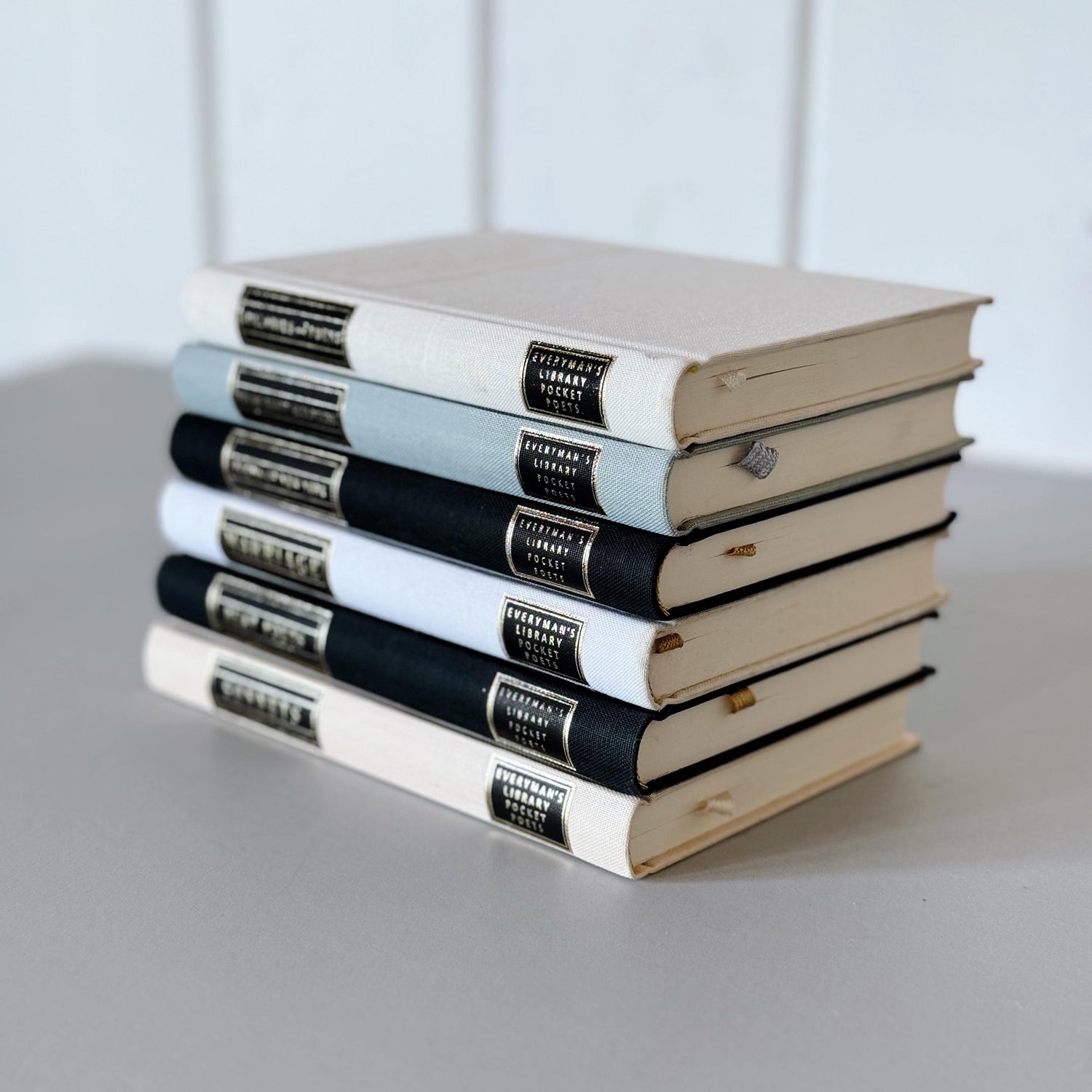 Mini Pocket Sized Black White and Gray Poetry Book Bundle, Everyman's Pocket Poets Collection