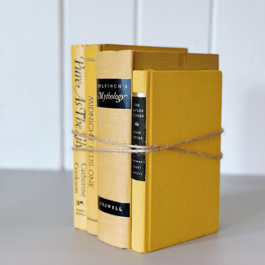 Yellow and Black Vintage Book Set, Books By Color