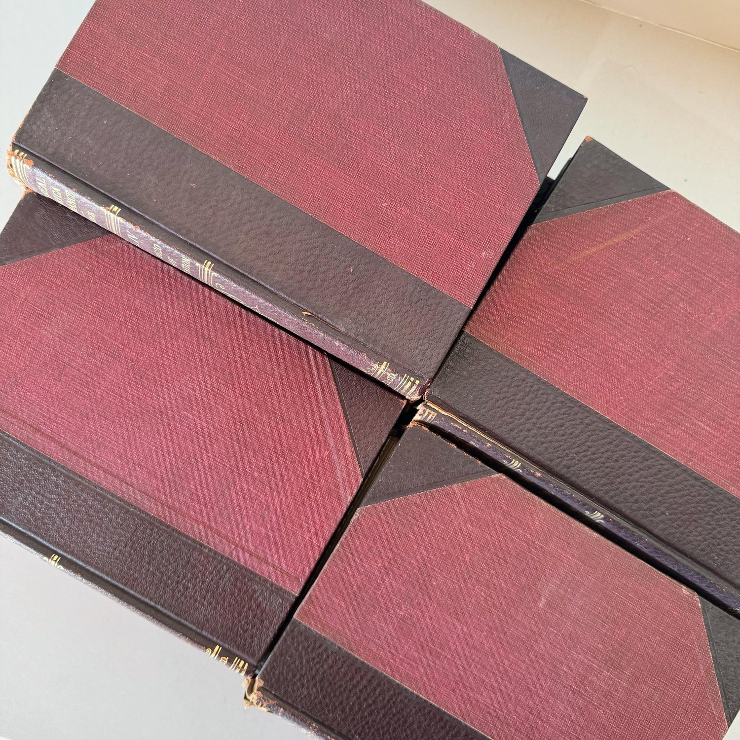 The Real America in Romance, 13 Volume Red and Gold Antique Book Set, 1909