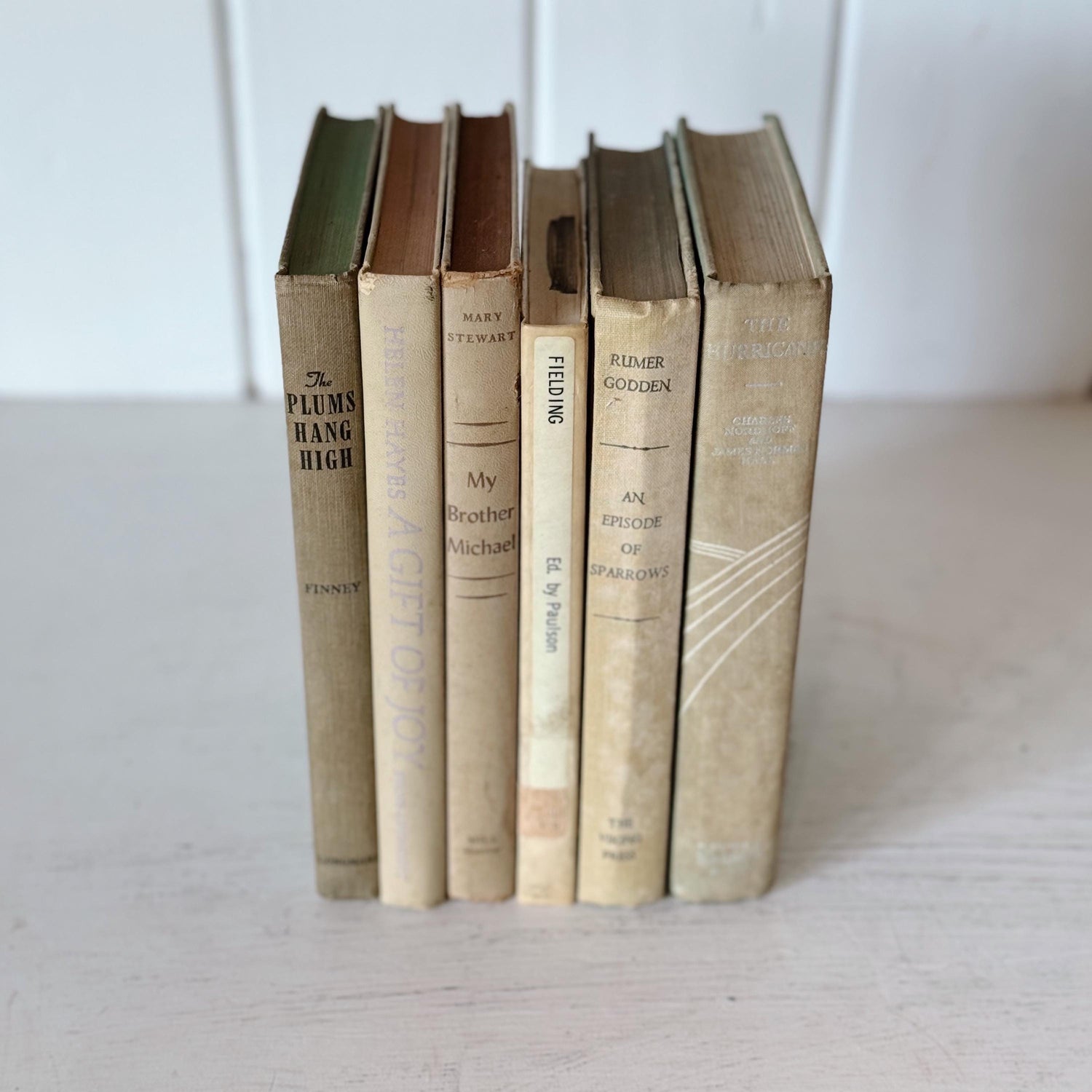 Neutral Shabby Distressed Decorative Books, Shabby Chic Books for Decor, Neutral Book Set