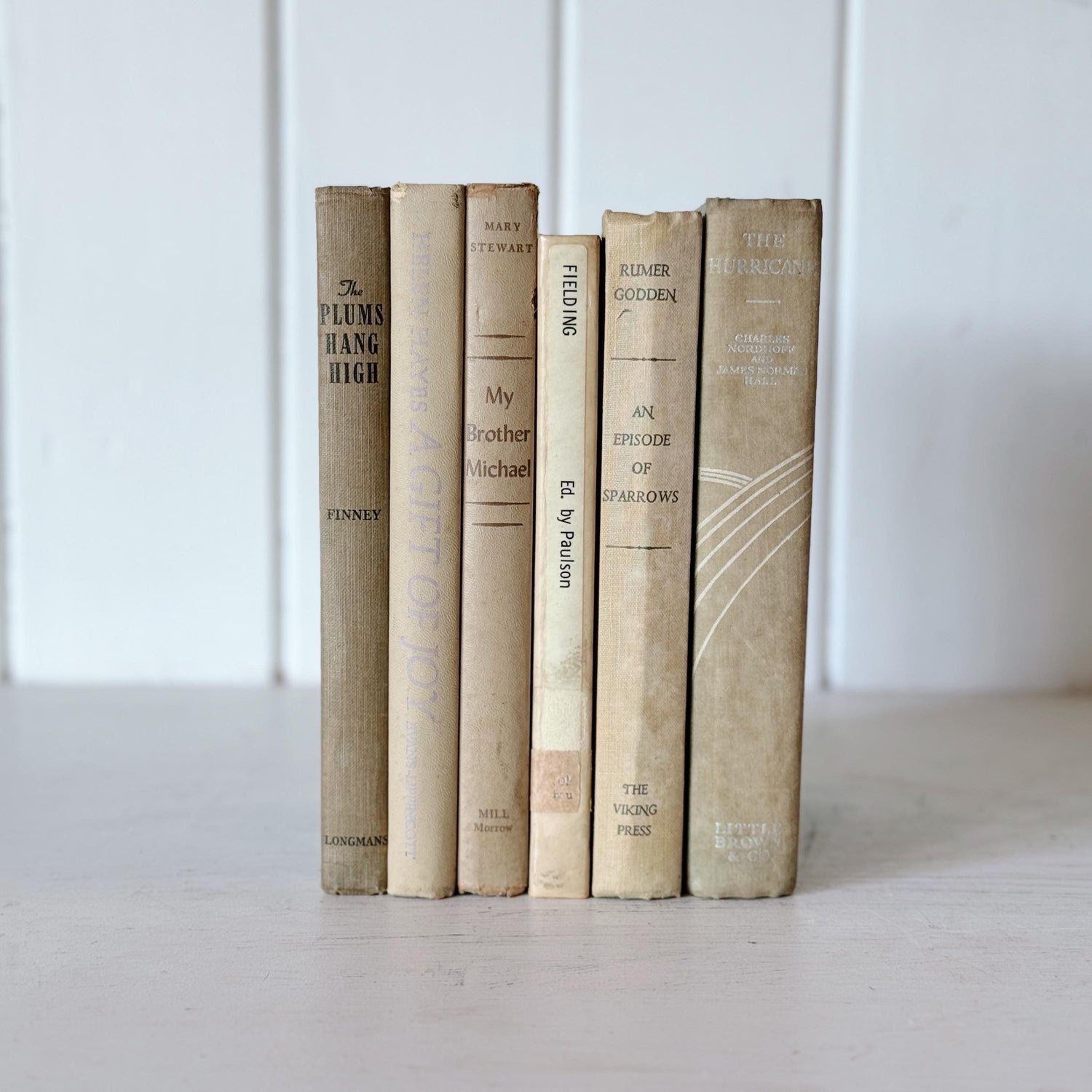 Neutral Shabby Distressed Decorative Books, Shabby Chic Books for Decor, Neutral Book Set