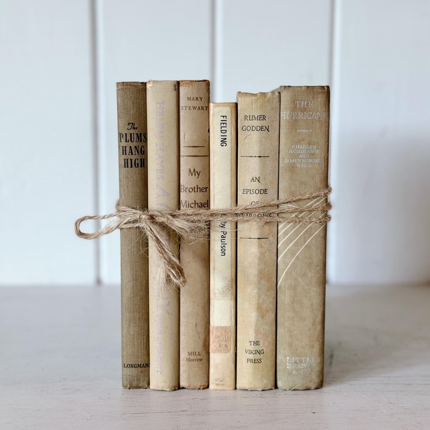 Neutral Shabby Distressed Decorative Books, Shabby Chic Books for Decor, Neutral Book Set