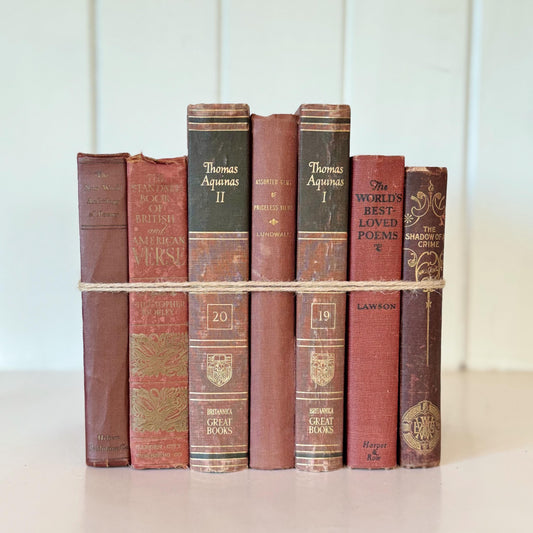 Vintage Book Set with Featured Title | Religion in Illness and Health | Decorative Vintage Book Sets | Book Décor | 5 Book/Set popular