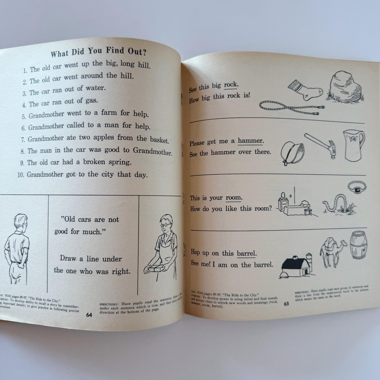 Workbook for Round About, The Alice and Jerry Reading Program, Unused 1958 School Book