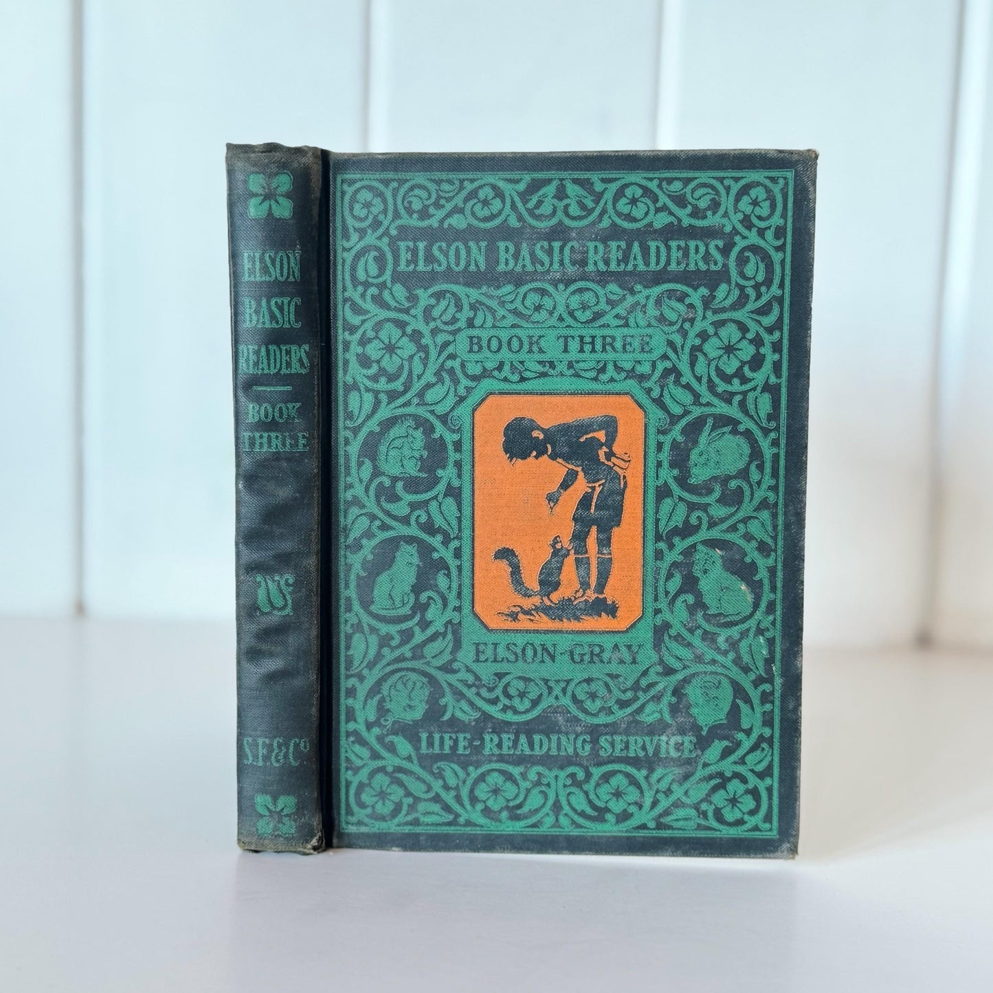 The Elson Readers Book Three, 1931 School Book, Black Green and Orange