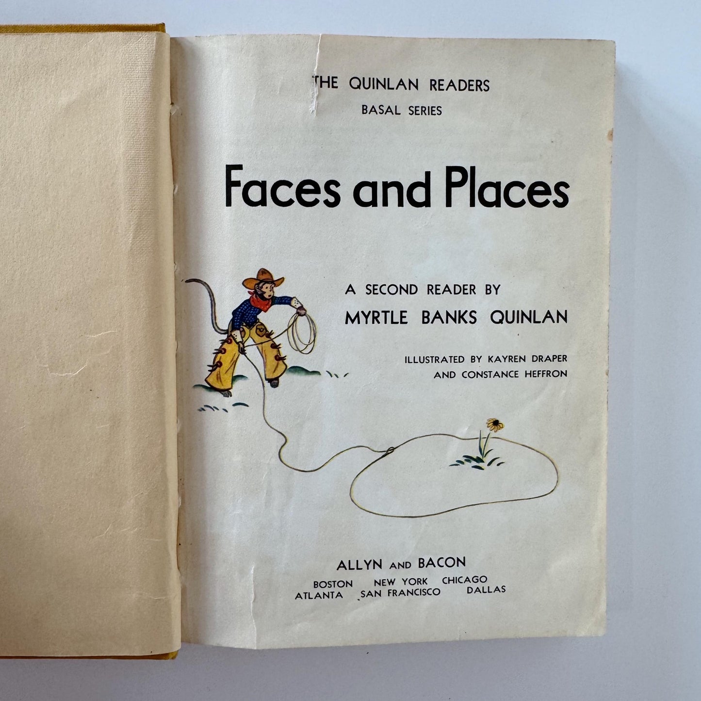 Faces and Places, The Quinlan Readers, 1940 Second Reader, Elementary School Book