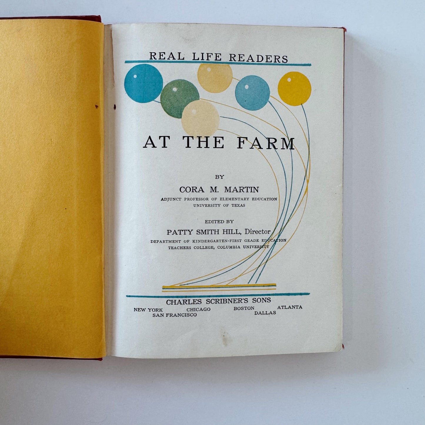 Real Life Readers: At the Farm, 1930 Primer, Vintage School Book with Photos