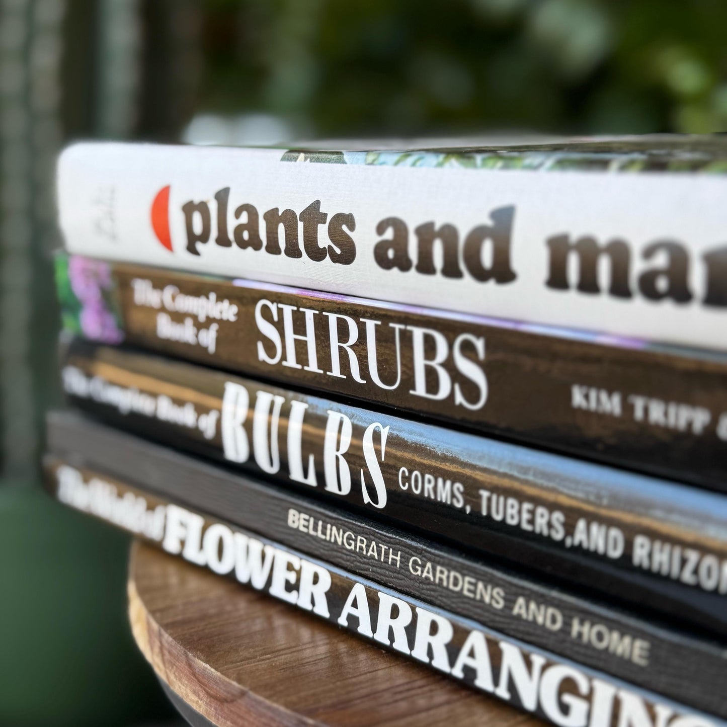 Black and White Vintage Gardening, Plants, and Flowers Coffee Table Books in Black and White for Shelf Styling