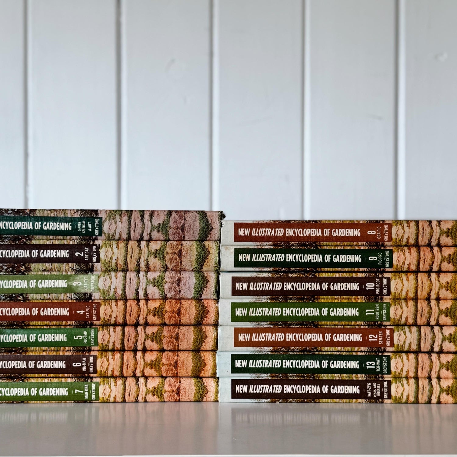 Vintage Gardening Books, New Illustrated Encyclopedia of Gardening, 1960, 14 Volumes
