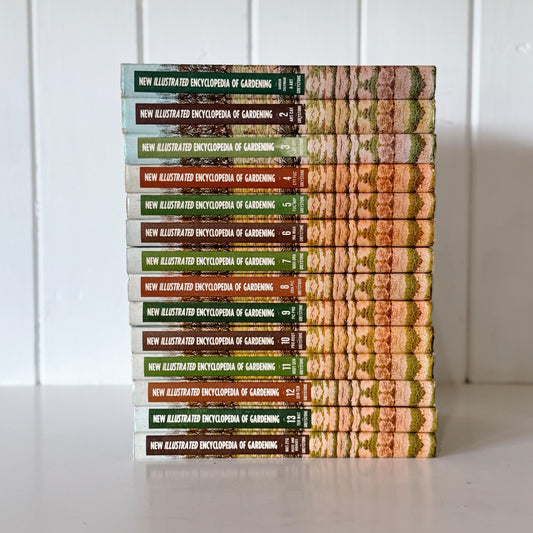 Vintage Gardening Books, New Illustrated Encyclopedia of Gardening, 1960, 14 Volumes