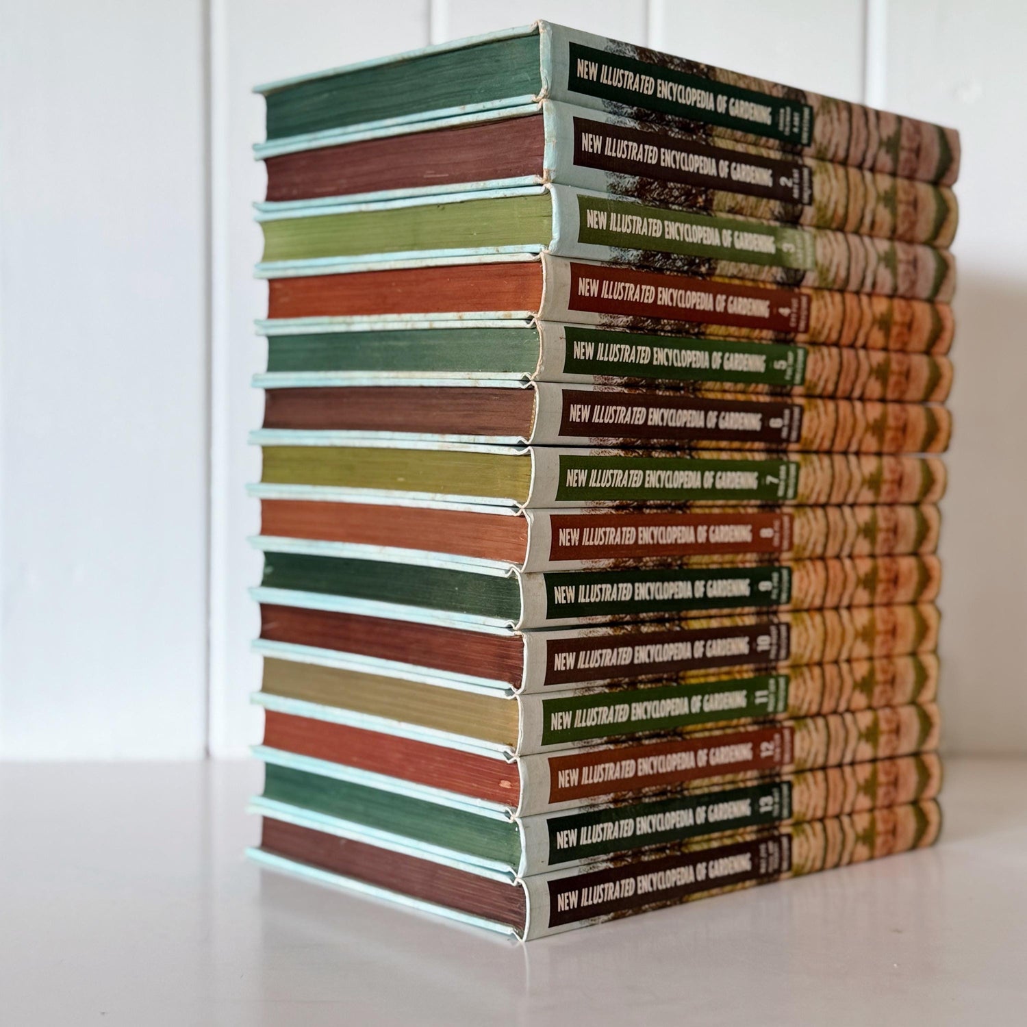 Vintage Gardening Books, New Illustrated Encyclopedia of Gardening, 1960, 14 Volumes