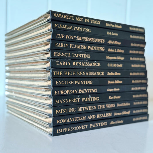 Vintage Black and Gold Art Books, Color Slide Program of the World's Art, 1965