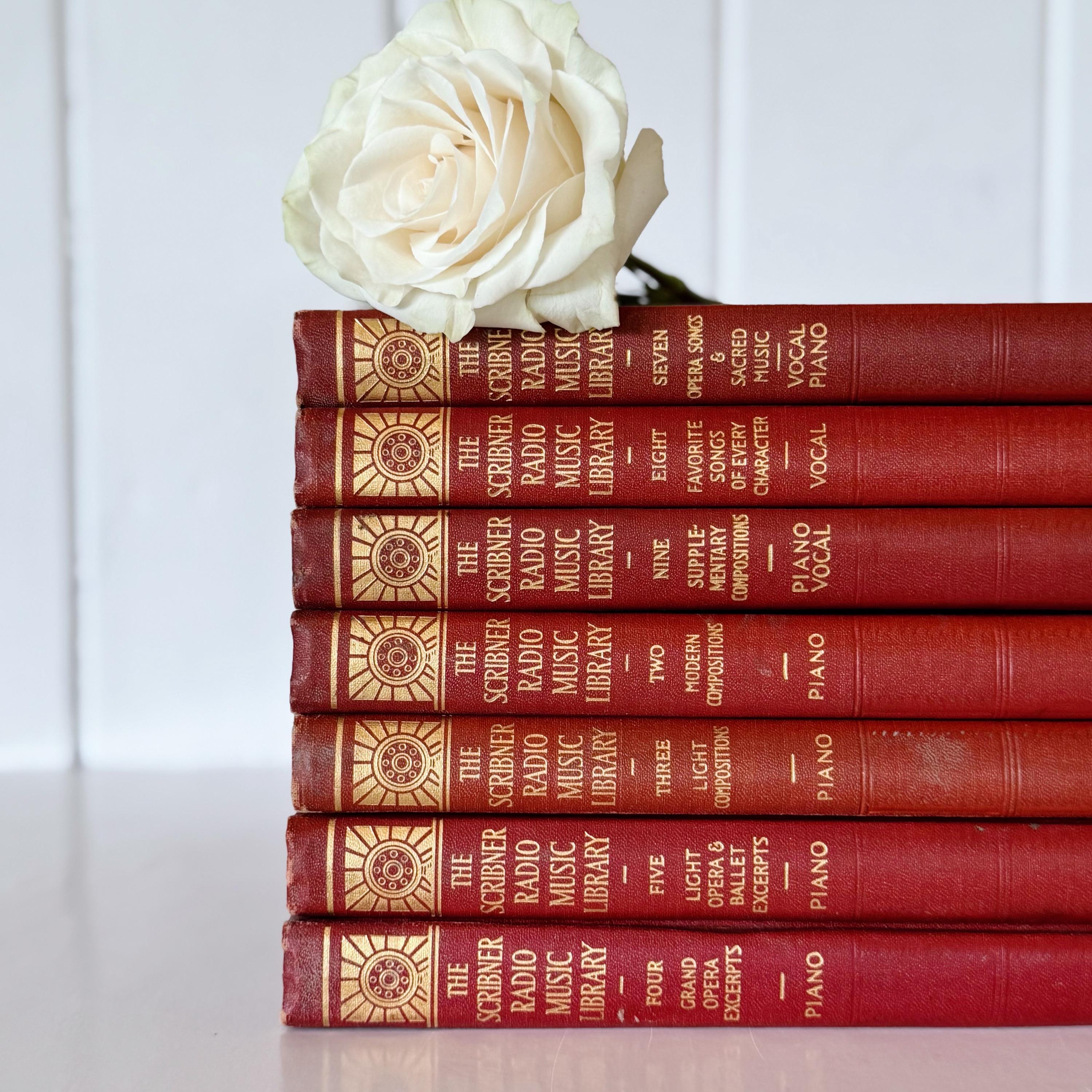Red Vintage Book Bundles – Pretty Old Books