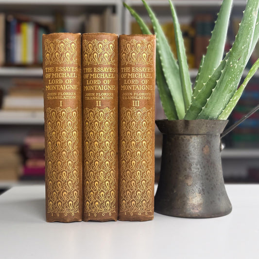 The Essayes of Michael Lord of Montaigne – 1908 Limited Edition, 3 Volume Set, Translated by John Florio