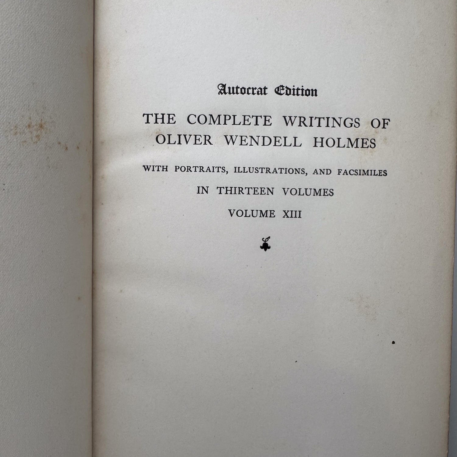 Antique Book Set | Oliver Wendell Holmes Works | Autocrat Edition, 1908 | 7 Volumes