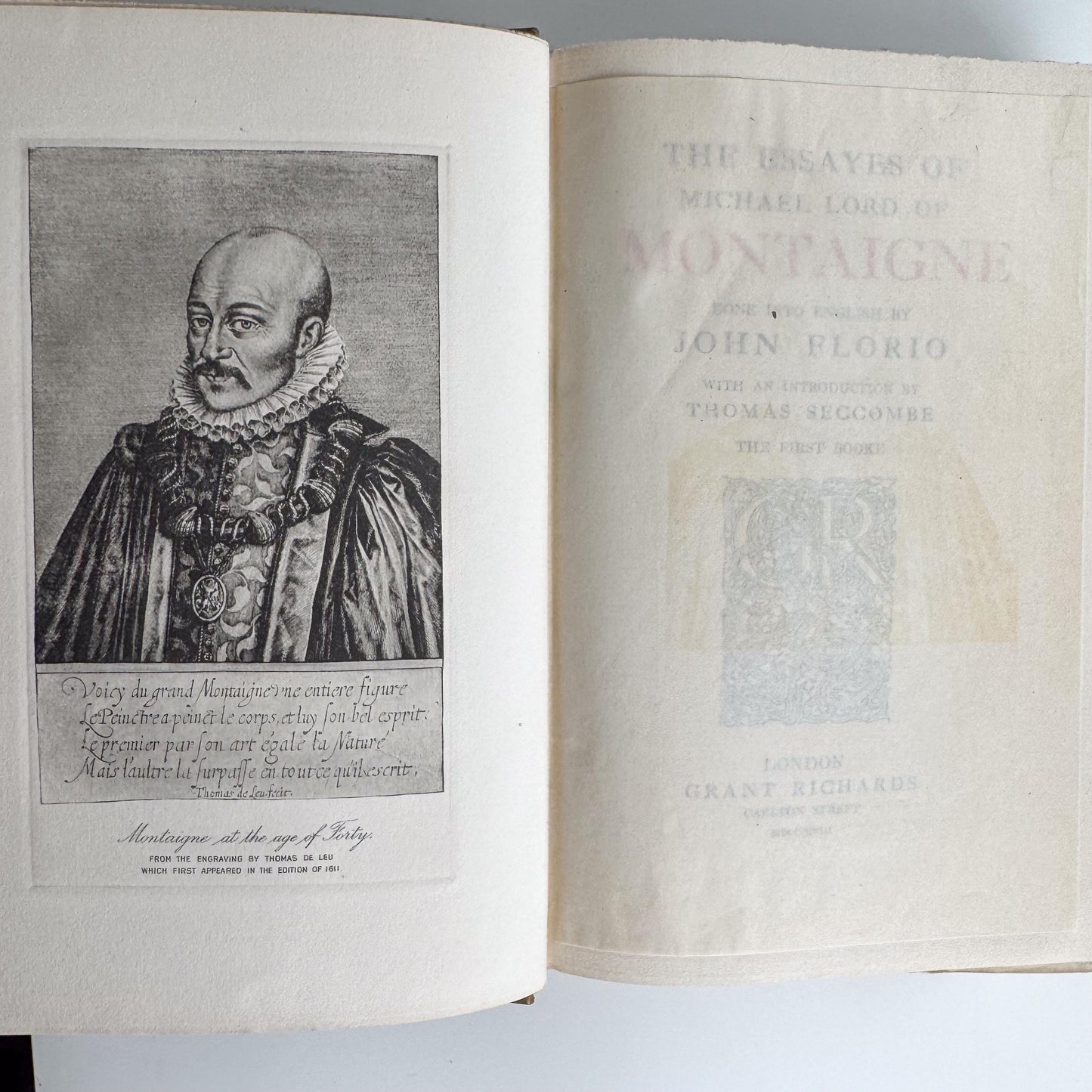 The Essayes of Michael Lord of Montaigne – 1908 Limited Edition, 3 Volume Set, Translated by John Florio