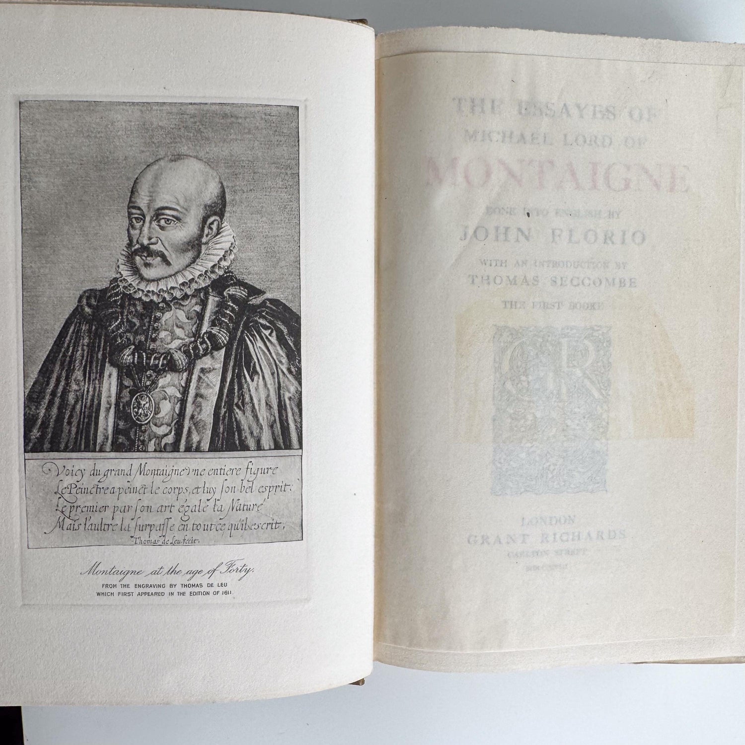 The Essayes of Michael Lord of Montaigne – 1908 Limited Edition, 3 Volume Set, Translated by John Florio
