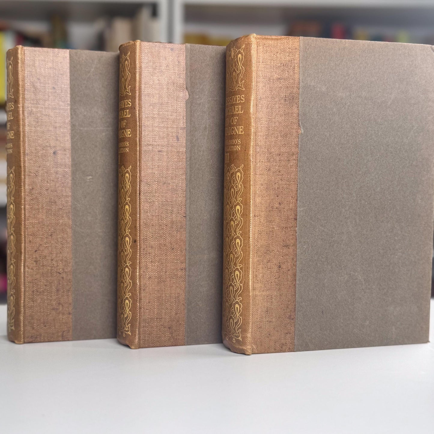 The Essayes of Michael Lord of Montaigne – 1908 Limited Edition, 3 Volume Set, Translated by John Florio