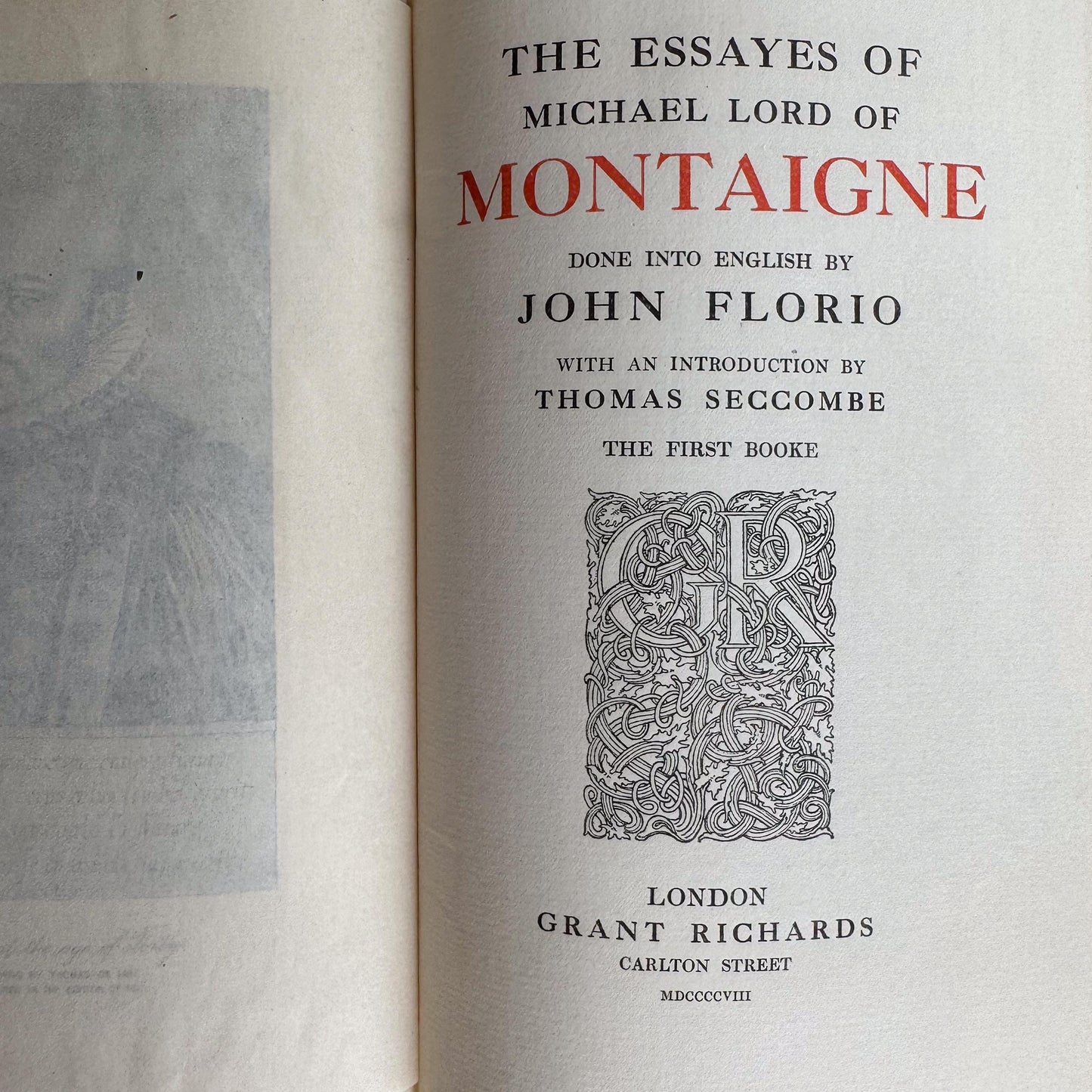 The Essayes of Michael Lord of Montaigne – 1908 Limited Edition, 3 Volume Set, Translated by John Florio