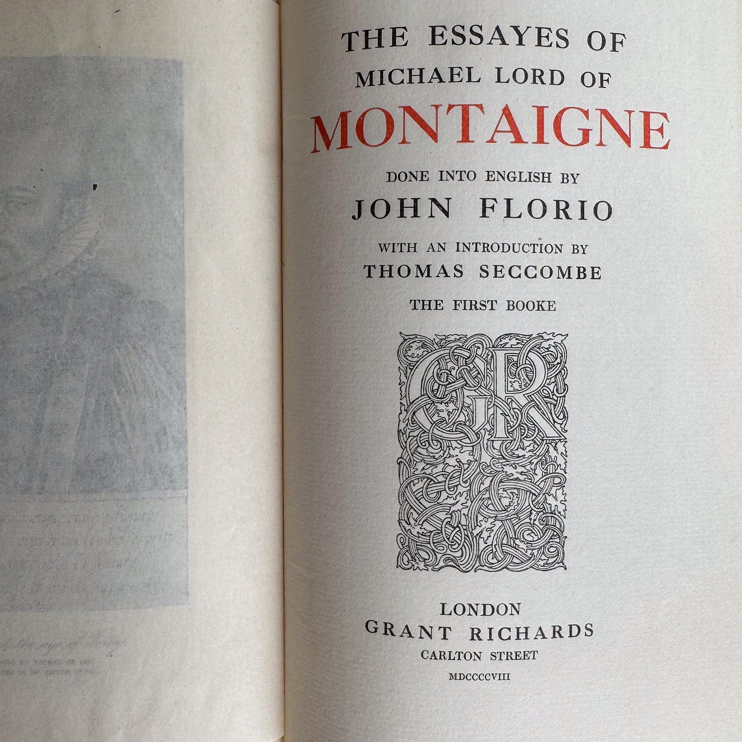 The Essayes of Michael Lord of Montaigne – 1908 Limited Edition, 3 Volume Set, Translated by John Florio