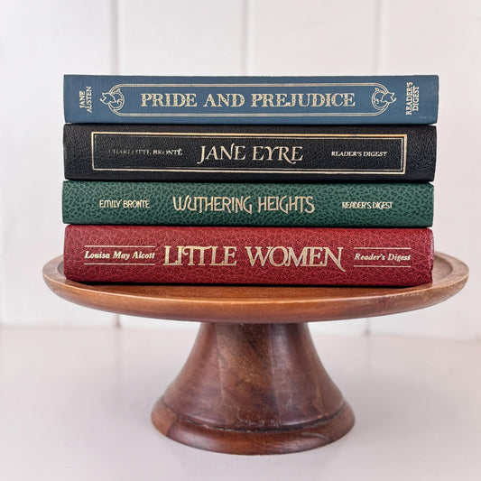 Reader’s Digest Classics Set – Pride and Prejudice, Wuthering Heights, Jane Eyre, Little Women – Hardcover Books with Inserts