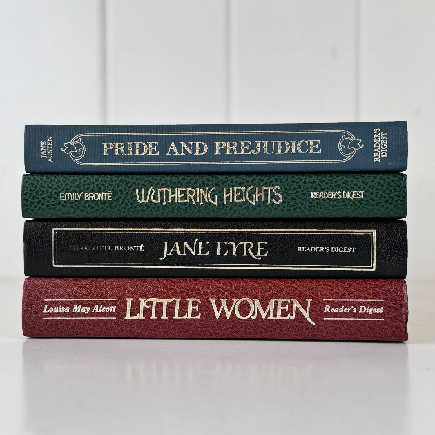 Reader’s Digest Classics Set – Pride and Prejudice, Wuthering Heights, Jane Eyre, Little Women – Hardcover Books with Inserts