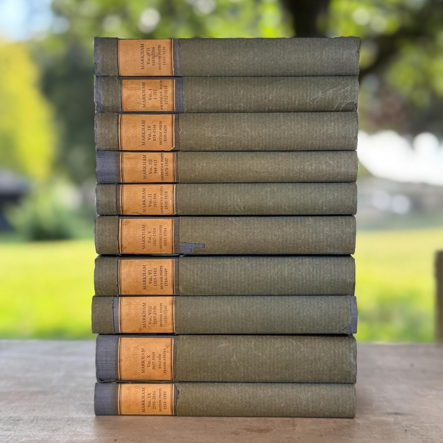 Edwin Markham Book of Poetry Ten Volume Set Limited Autographed Edition, 1932