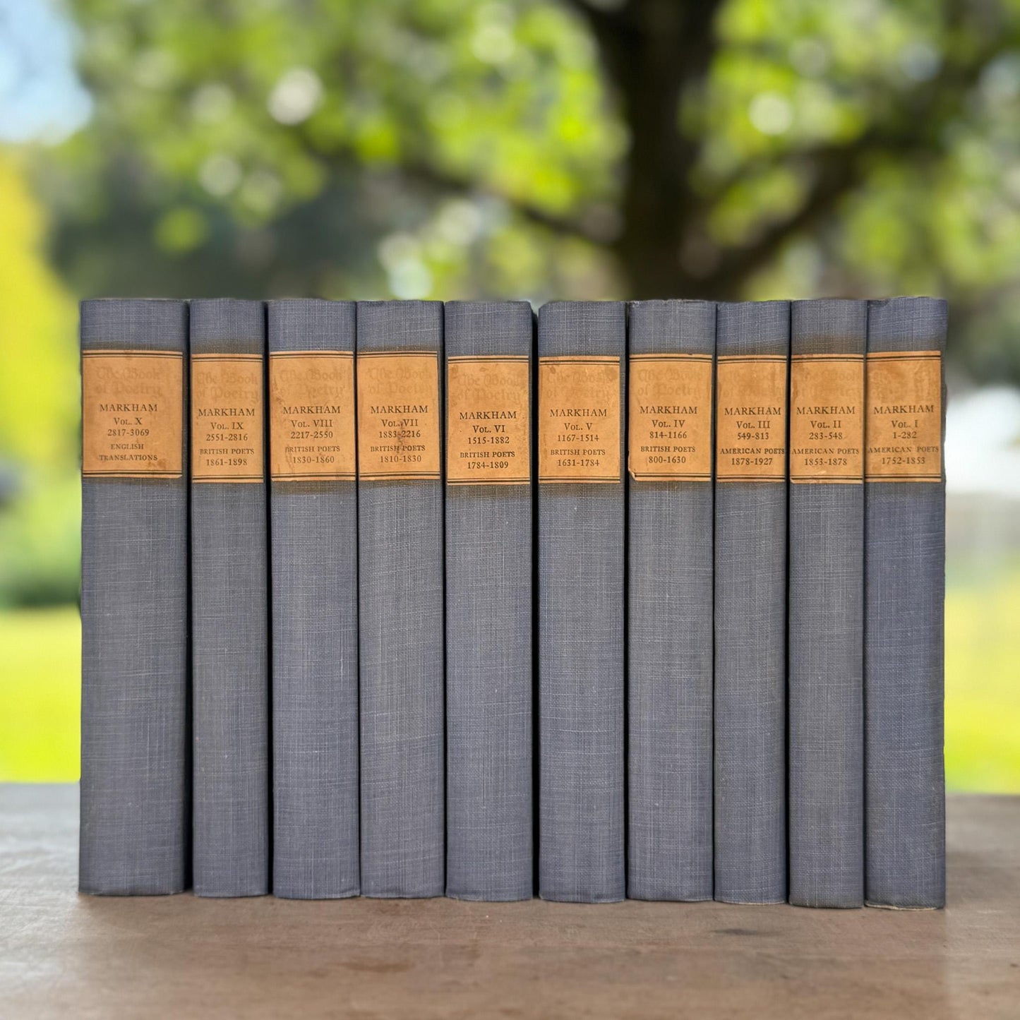 Edwin Markham Book of Poetry Ten Volume Set Limited Autographed Edition, 1932