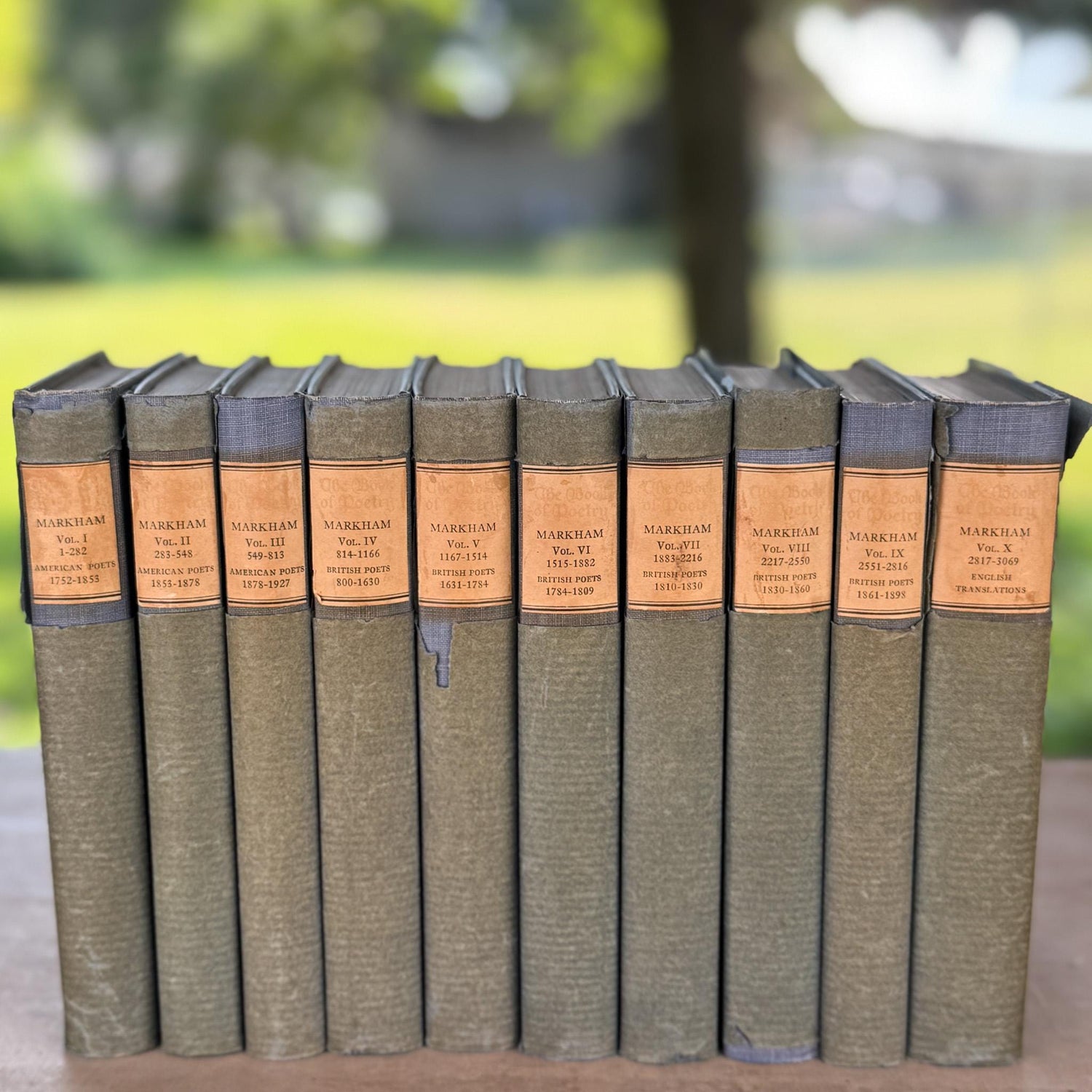 Edwin Markham Book of Poetry Ten Volume Set Limited Autographed Edition, 1932