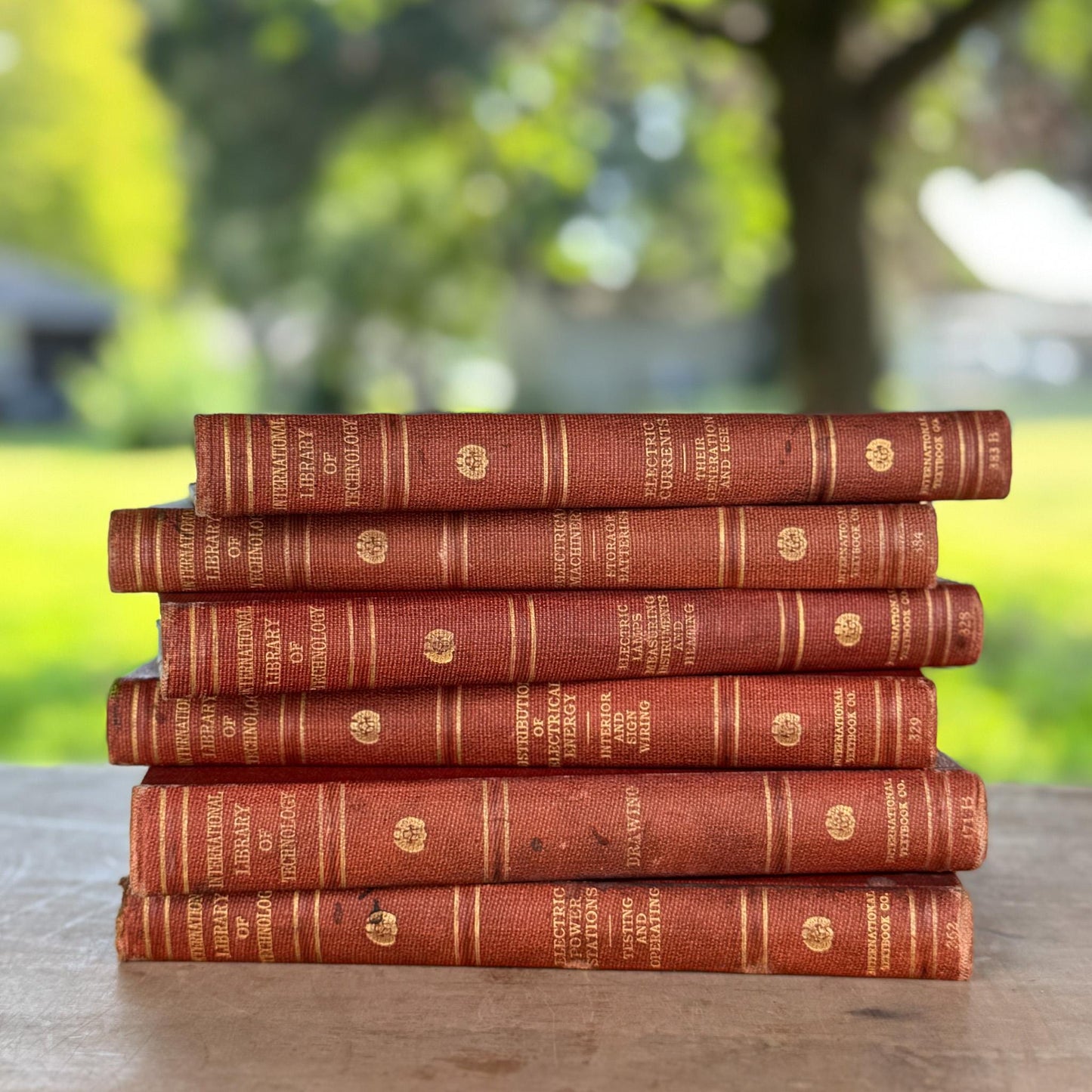 International Library of Technology Antique Red Book Set from 1927